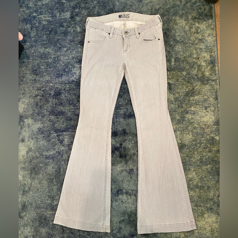Hudson 26 bell bottom flare jeans gray